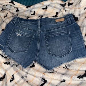 EUC BLANK NYC cut off blue stretchy jean shorts